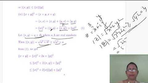 LA Lecture XVII (Norm function in Inner Product Space)