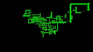 3D pipes screensaver but all the pipes are originally green