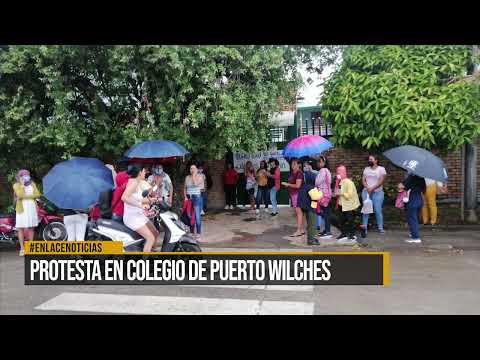 Protesta en colegio de Puerto Wilches