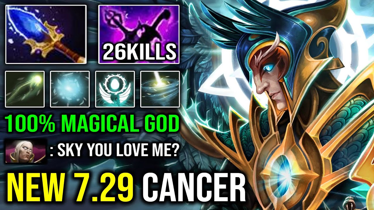 New 7.29 Cancer Mid Skywrath Mage 100% Magic God 2S Delete Anything With  Aghanim Scepter Dota 2 - Youtube