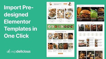 How to import Elementor templates in Yummy Bites Recipe WordPress Theme