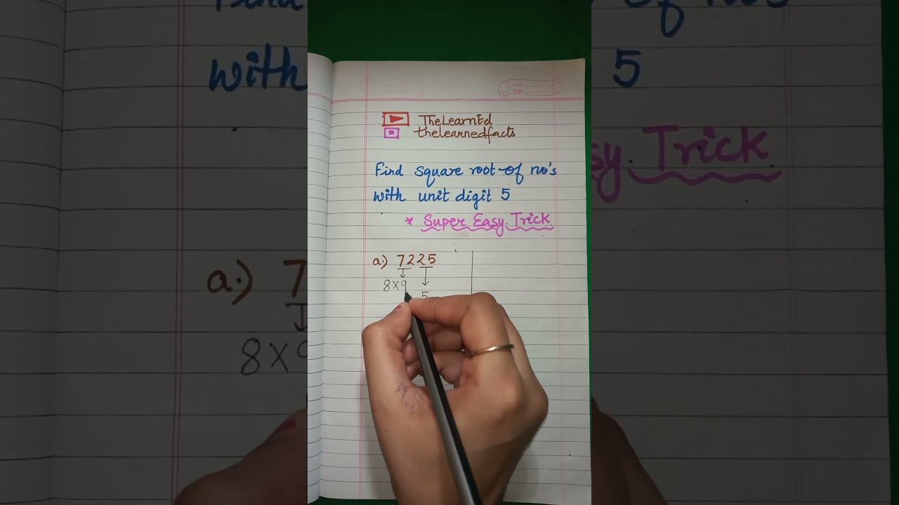 Finding Square root of no.'s with unit digit 5 | super easy trick 