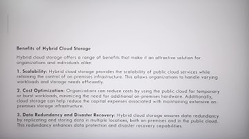 Demystifying Hybrid Cloud Storage: The Best of Both Worlds