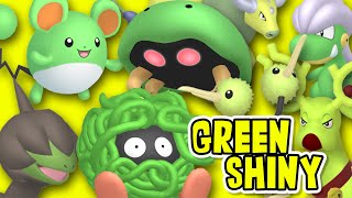 Green Shiny Only | Pokémon Go Shiny Compilation