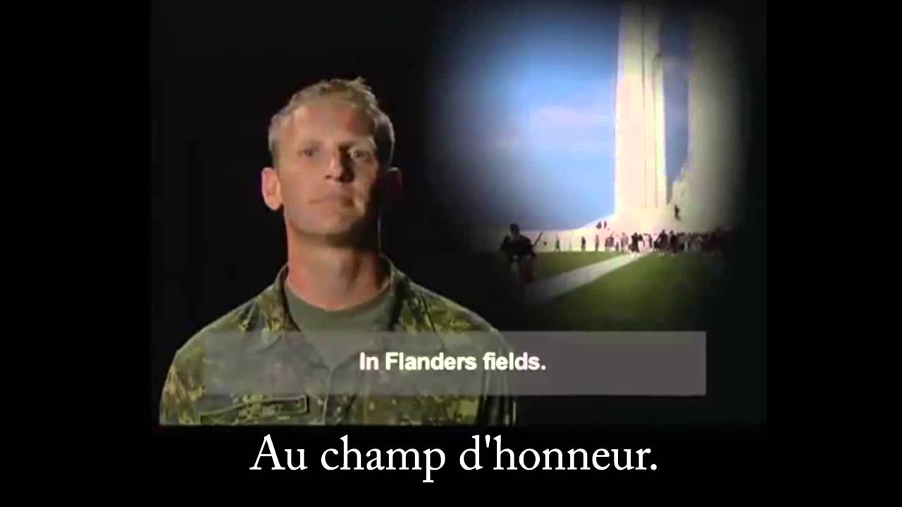 Au champ d'honneur (In Flanders Fields with French subtitles) YouTube