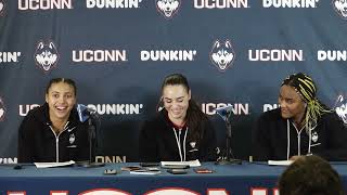 Azzi Fudd, Nika Muhl, and Aaliyah Edwards Postgame Conference  Northeastern 11/10