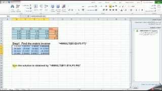 Solve simultaneous equation system by excel Wealth