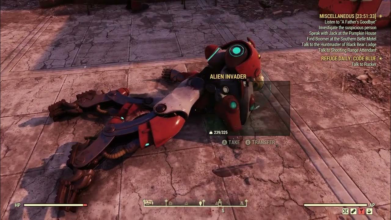 Fallout 76 take a camera picture of an alien invader youtube
