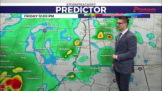 Rain develops for Friday