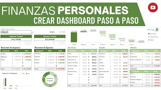 Plantilla para Organizar tus FINANZAS PERSONALES en Excel  Paso a paso de cómo crear el Dashboard.