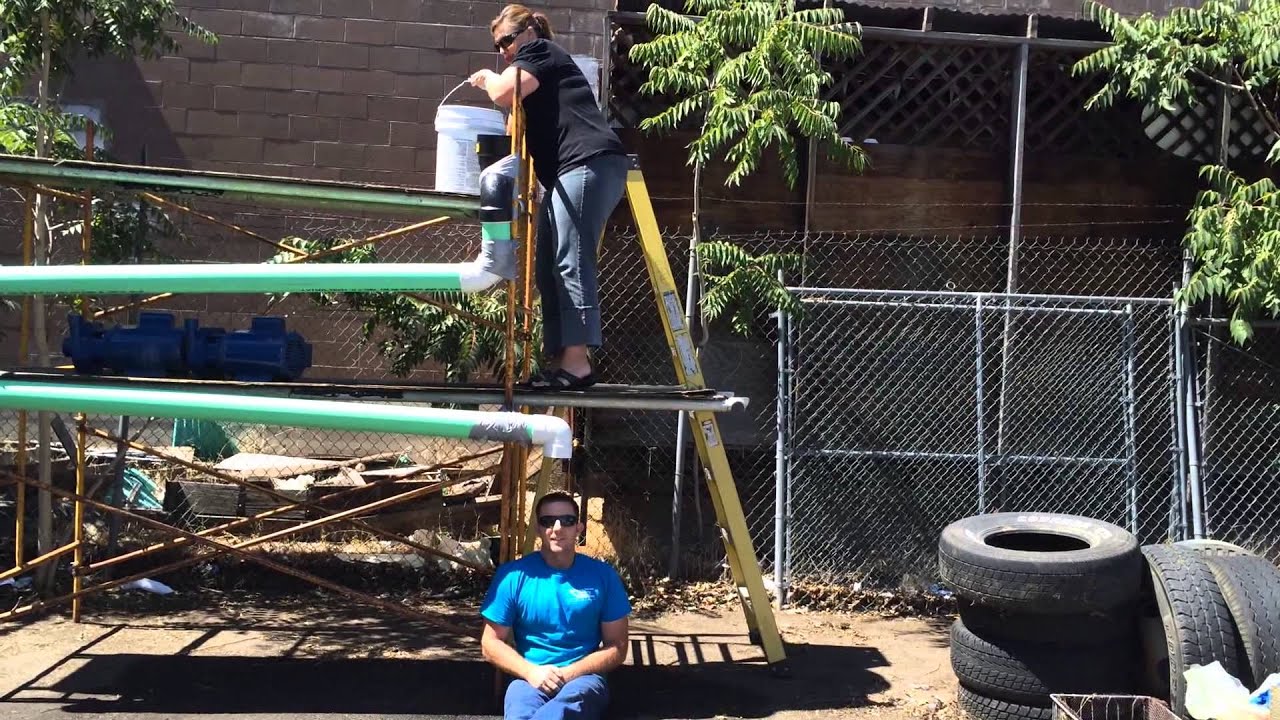Marc's ALS ice bucket challenge using his plumbing skills to make a cool delivery contraption.