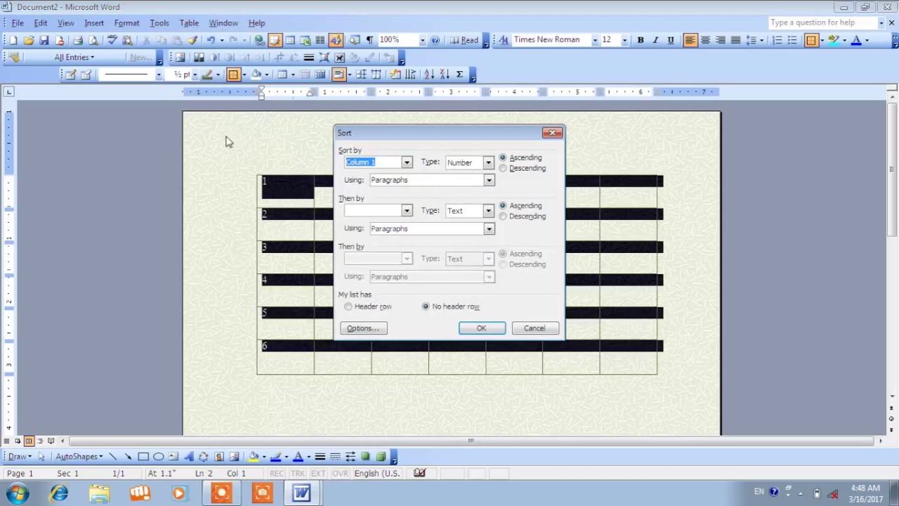 HOW TO USE ASCENDING AND DESCENDING IN MS WORD YouTube HOW TO USE ASCENDING AND DESCENDING IN MS WORD YouTube