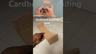 My attempt at making a cardboard beading loom (inspired by @itoshigestudio )