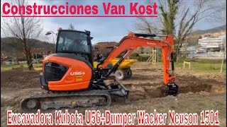 KUBOTA U56-5 + WACKER NEUSON 1501=maquinas para la EXCAVACION y el MOVIMIENTO de TIERRAS ! by VAN KOST S. L. 114 views 2 months ago 3 minutes, 9 seconds