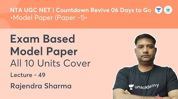 Exam Based Model Paper | Paper-1 |  NTA UGC NET JRF 2021 | by Rajendra Sharma