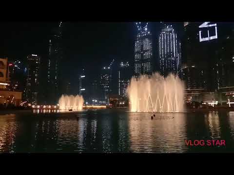 Dubai Fountain Show at Night 2020