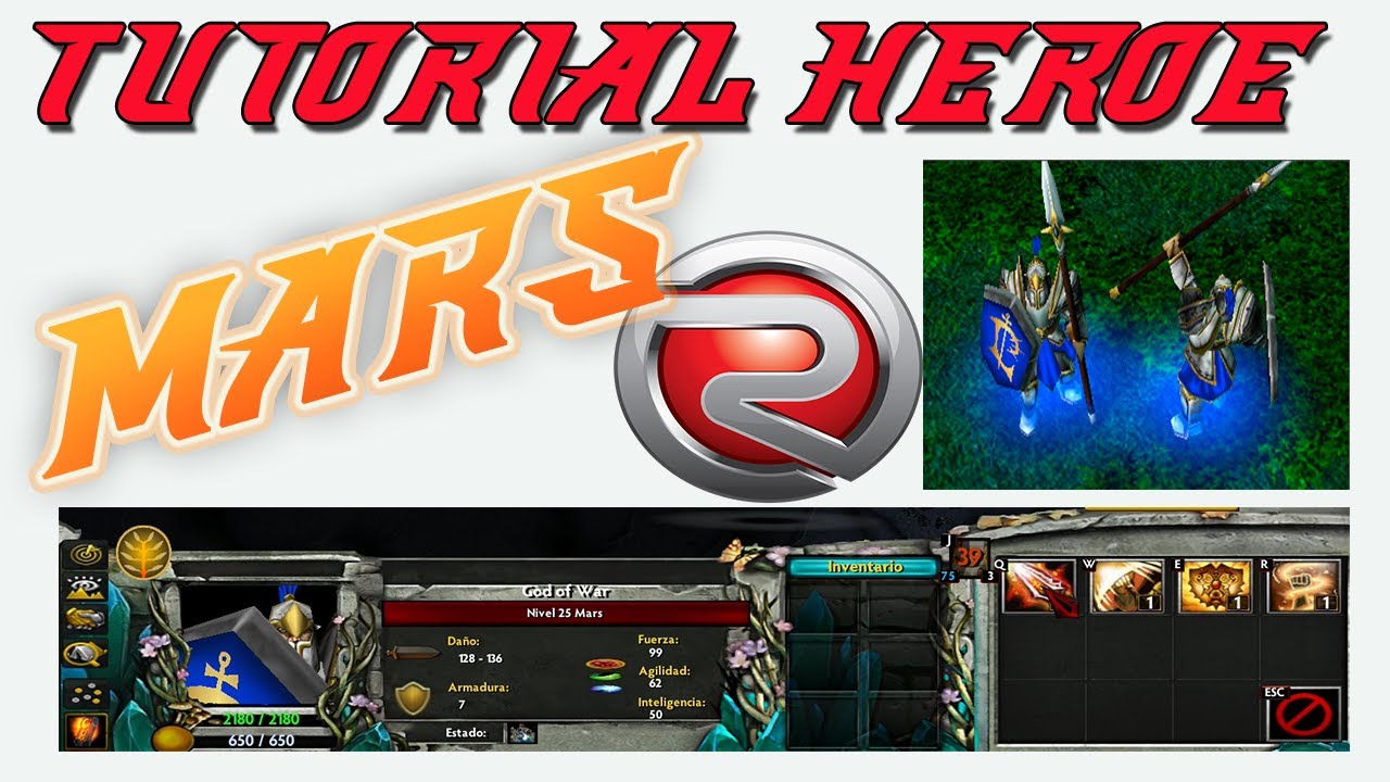 Cómo usar las habilidades del Héroe MARS - Dota RGC - YouTube