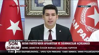 Vatan Partisi Talibanın Afganistanı Işgalini Övgü Dolu Sözlerle Kutladı