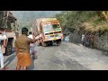 Dhimbam ghat road 10wheel struggling in hairpin bend Brave driver