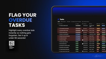 How to highlight overdue tasks in Notion using conditional coloring and Notion formulas?