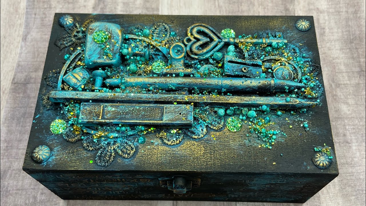 Caja mixedmedia personalizada (en español) Mix media desde cero