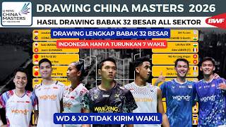 China Masters 2026 Draw Results ~ Indonesia sends 7 representatives ~ Unfortunately no Indonesian...