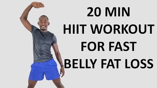 20 Minute HIIT Workout to Lose Belly Fat FastBurn 250 Calories