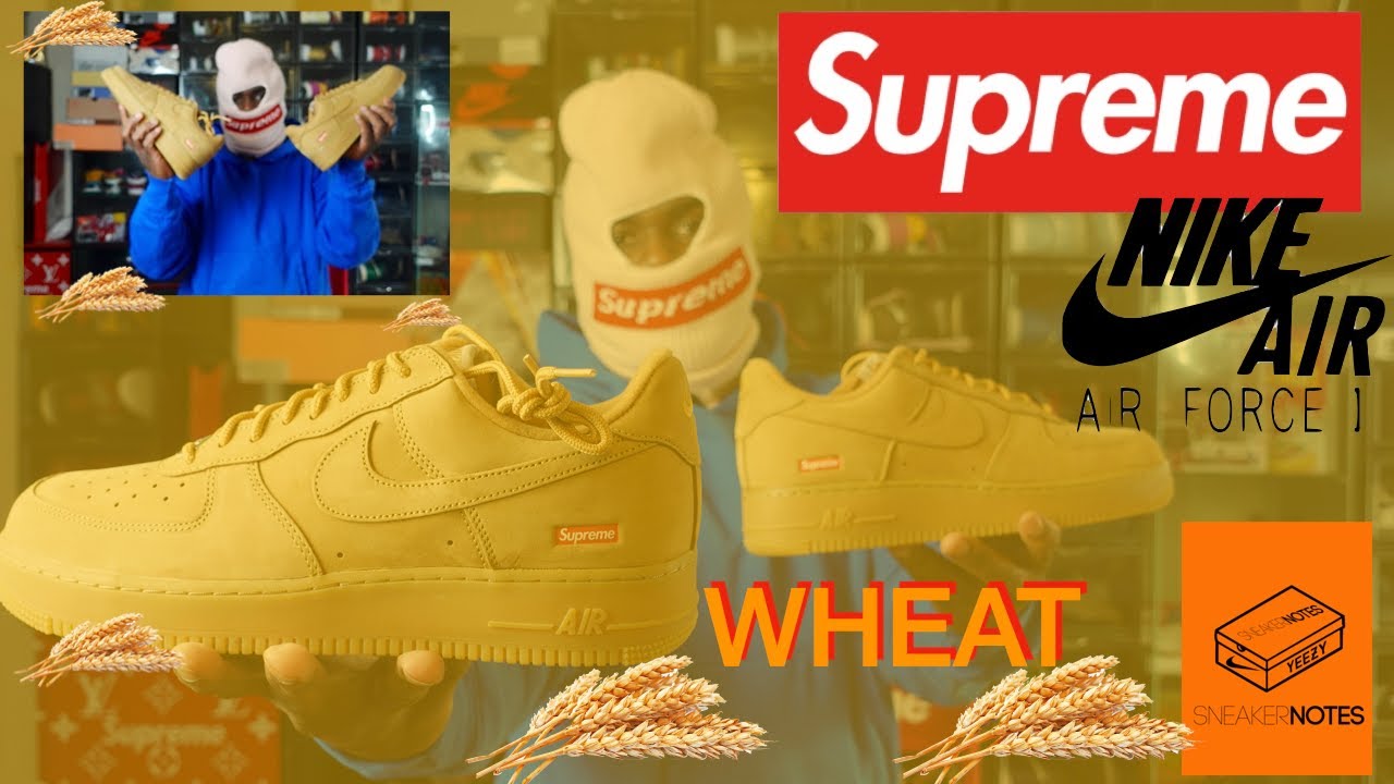 Nike Air Force 1 Low SP Supreme Wheat Review/On-Feet!!! 