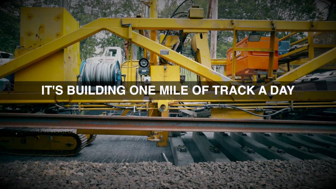 LIRR Double Track Project New Track Construction Machine YouTube