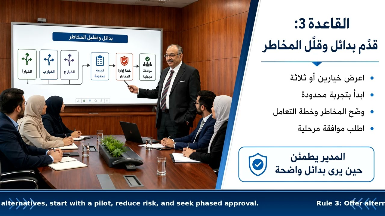 كيف تحول رفض المدير إلى موافقة