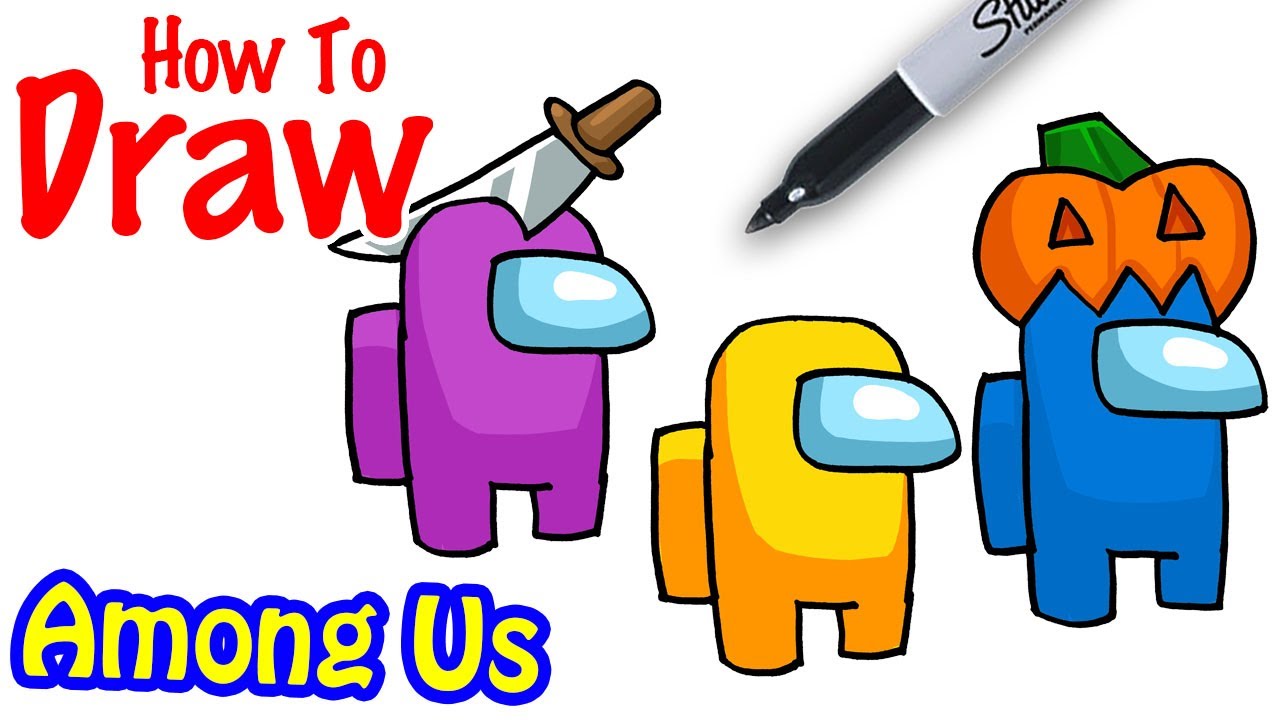 How to Draw an Among Us Character - Really Easy Drawing Tutorial