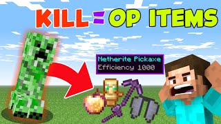 Minecraft But Hostile Mobs Drop OP Items | Minecraft Gameplay