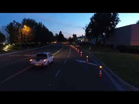 pi-lit® Smart Sequential Cone-Top Lamp: Temporary Lane Closure