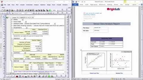 Creating Batch Reports using Origin Analysis Template and Microsoft Word in Origin 2016 (VT-2580)