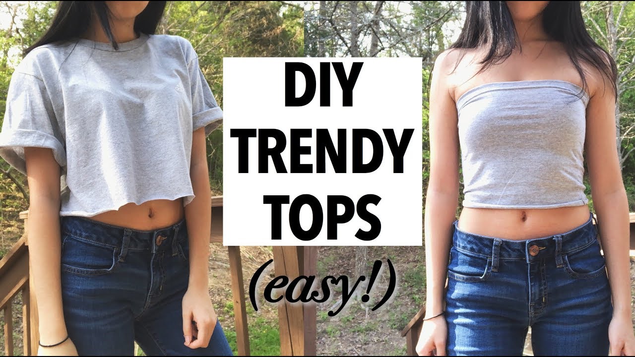DIY Crop Top & Tube Top from T-shirt - YouTube