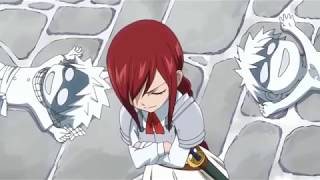 Fairy Tail OVA - Erza, Gray, and Natsu watch their past selves Resimi