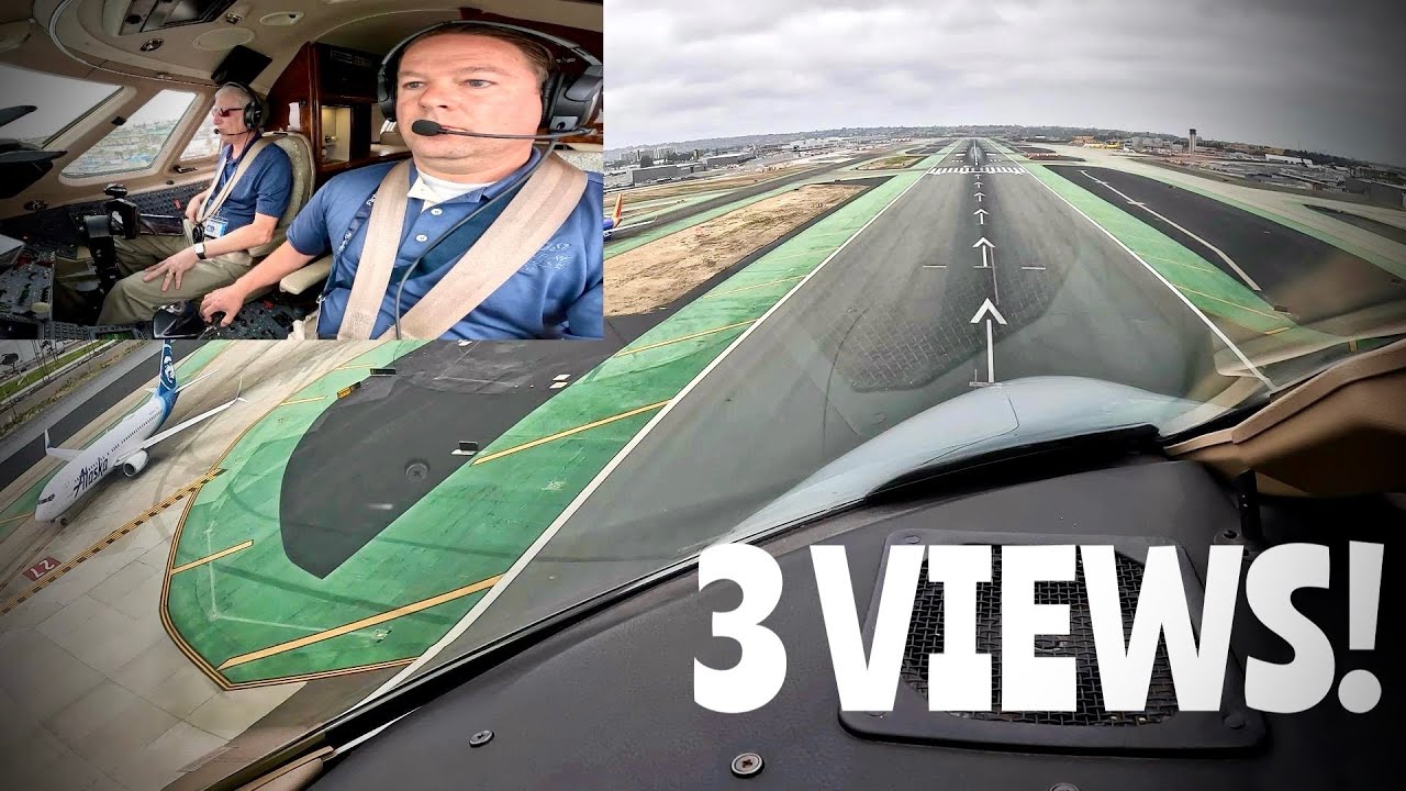 Citation X Instrument Approach into San Diego - 3 VIEWS #citation # ...
