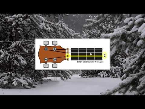 Ukulele Open String Warm Up, 5 minute loop, WINTER theme