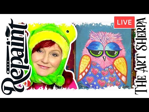 Littlest Hoot Owl 🌟🎨  Throwback Thursday  Repainting First Video| Live Audience | The Art Sherpa