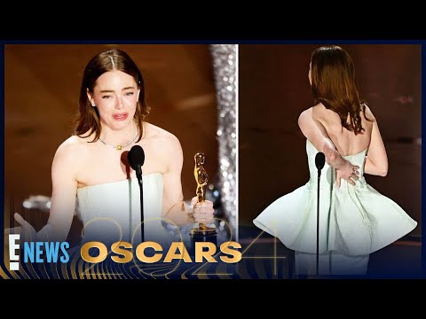 Emma Stone Explains Her WARDROBE MALFUNCTION While Winning Best Actress! | 2024 Oscars