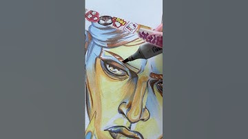 Draw With Copic Markers - Sevika From Arcane #shorts #drawing #markers