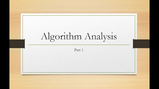 Algorithm analysis part 1 | Data Structures | Third Semester BCA