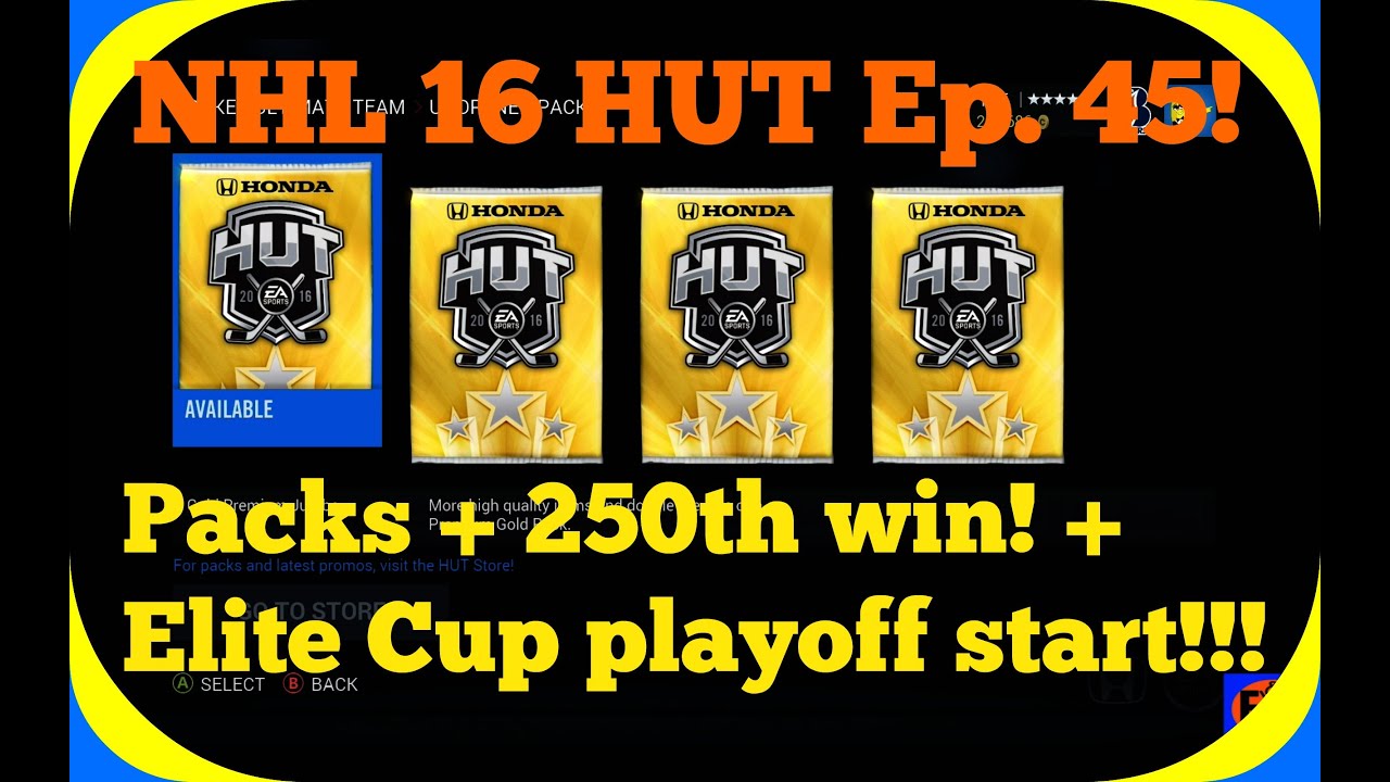 NHL 16 HUT Ep. 45! Packs + 250th WIN! + Elite Cup start!
