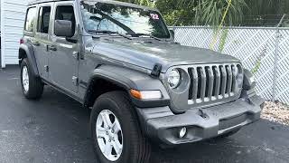 2022 Jeep Wrangler Unlimited Sport S 4X4 SUV Gray 2022 Jeep Wrangler Unlimited Sport S 4X4 SUV Gray