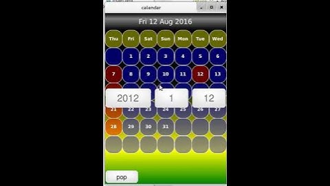 Calendar QML component