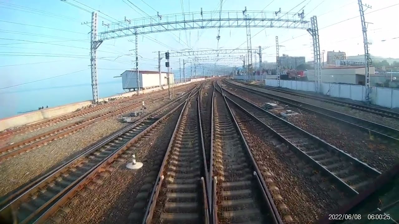 Имеретинский Курорт - Туапсе. Вид из кабины электровоза.