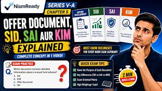 NISM Series V-A Chapter 5: Offer Document, SID, SAI & KIM Explained (Hindi)