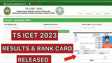 TS ICET 2023 RESULTS & RANK CARD RELEASED | HOW TO CHECK TS ICET RESULTS