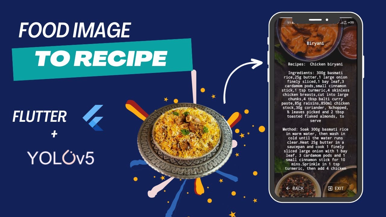 Food Image to Recipe Generator - Flutter Mobile App - YouTube