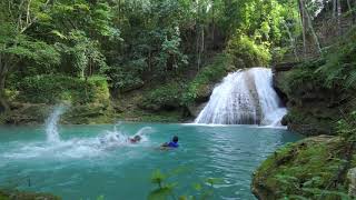4K RELAXING NATURE WATERFALLS - BLUE HOLE, JAMAICA